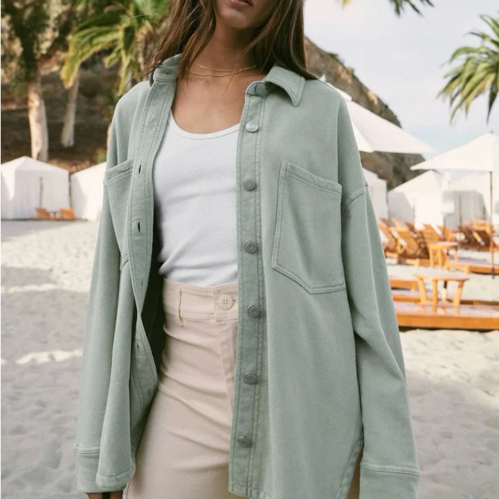 Z Supply Sage Green Collared Shirt